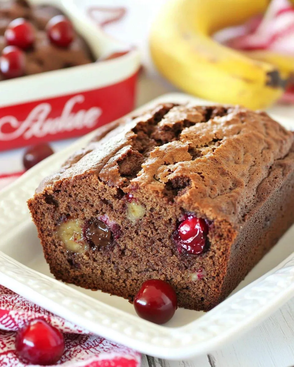 Classic Chocolate Cherry Banana Bread image