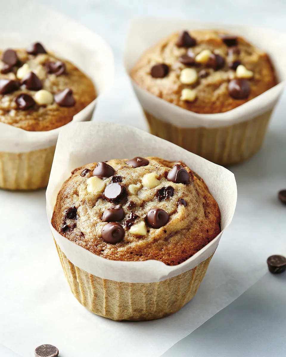 Homemade Chocolate Chip Banana Bread Muffins photo