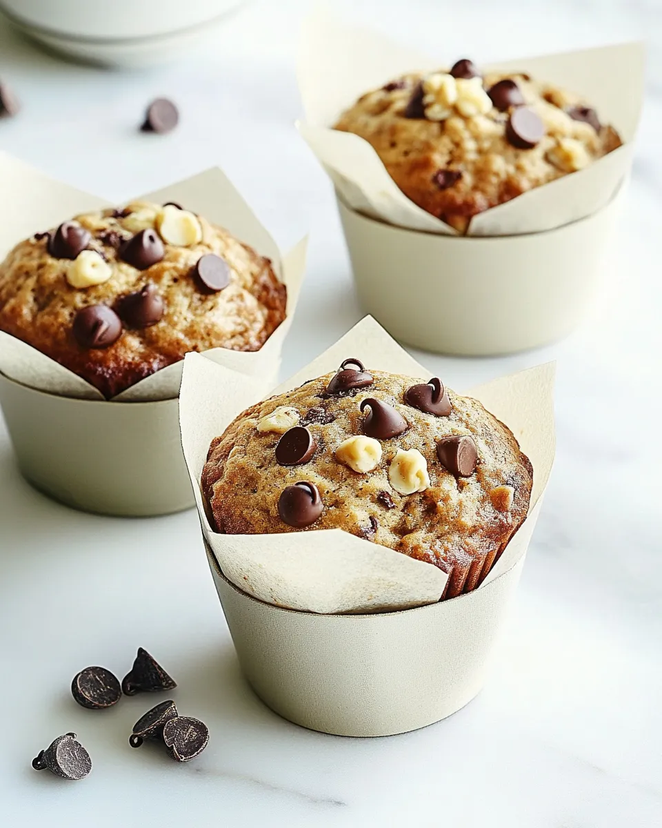 Easy Chocolate Chip Banana Bread Muffins recipe photo