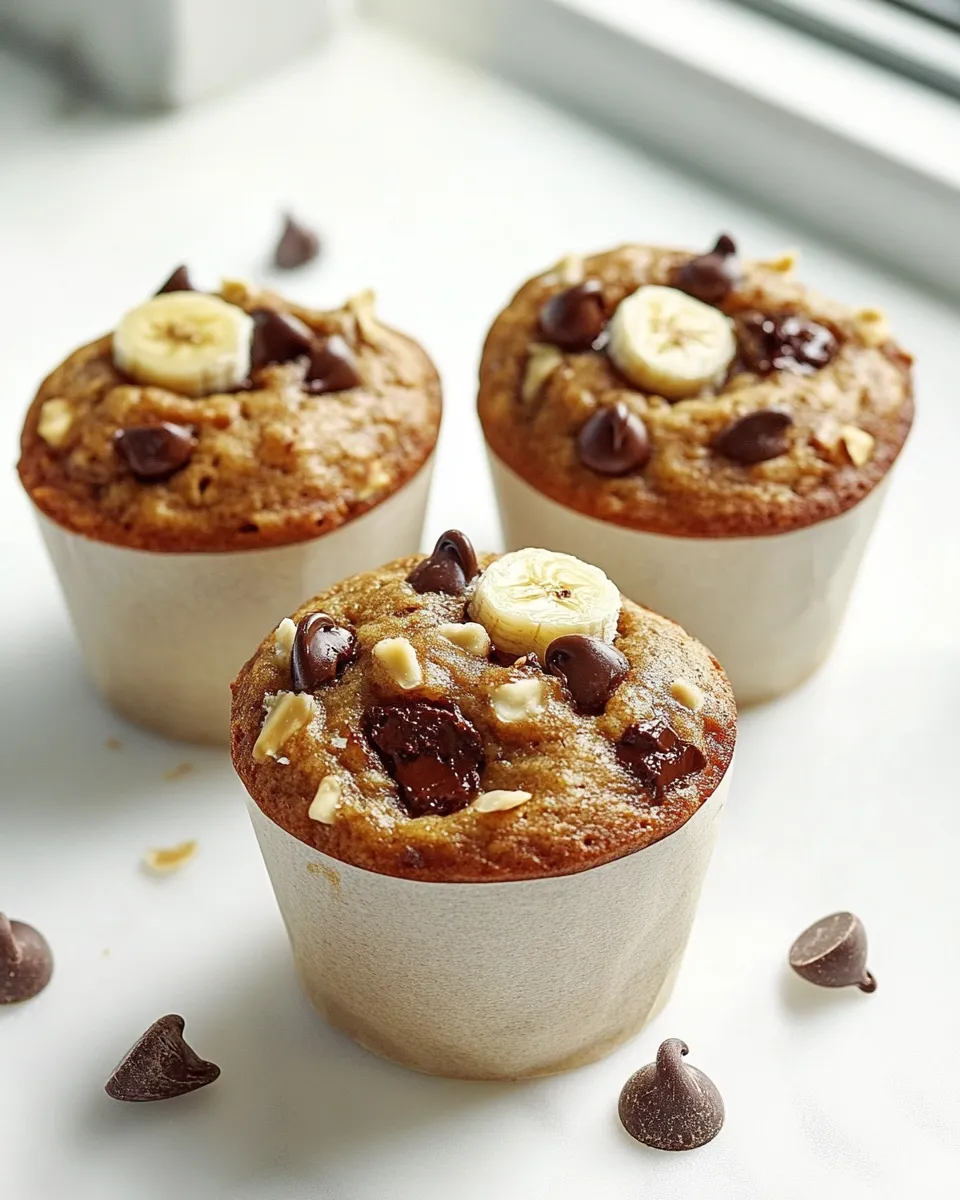 Delicious Chocolate Chip Banana Bread Muffins shot