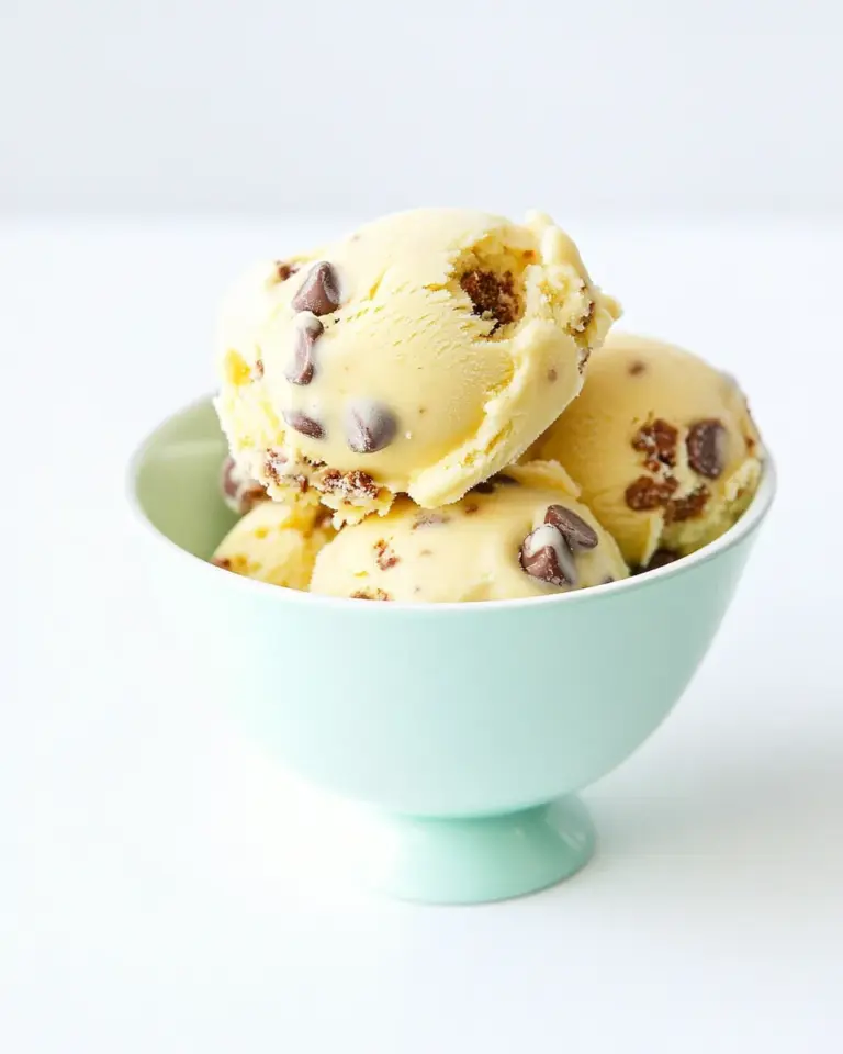 Homemade Chocolate Chip Cookie Dough Ice Cream photo