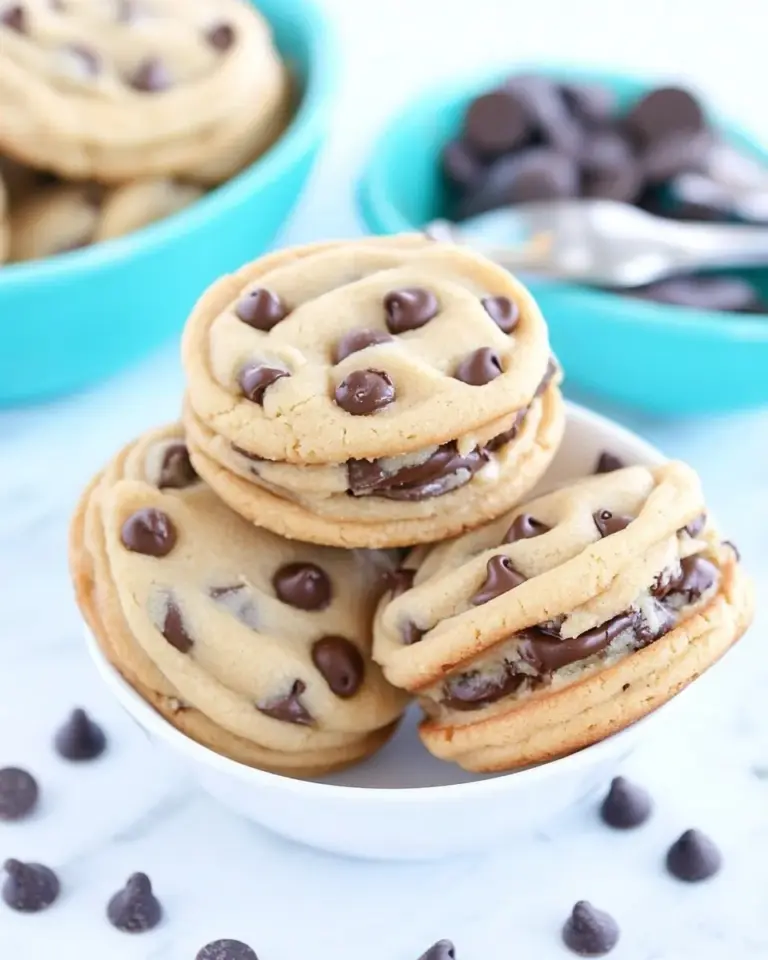 Homemade Chocolate Chip Cookie Dough Sandwich Cookies photo