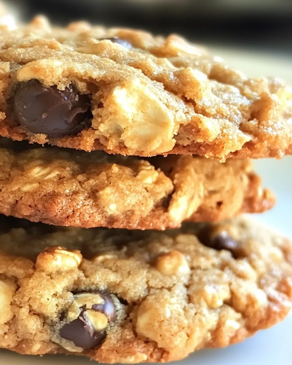 Quick Chocolate Chip Peanut Butter Oatmeal Cookies Recipe recipe photo