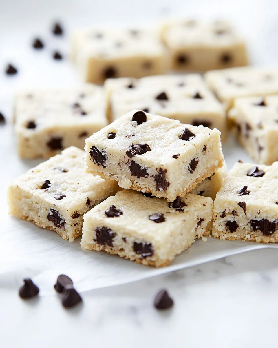 Homemade Chocolate Chip Shortbread Cookie Bars photo