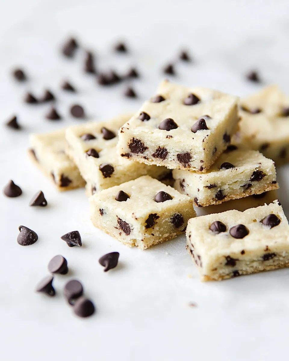 Classic Chocolate Chip Shortbread Cookie Bars image