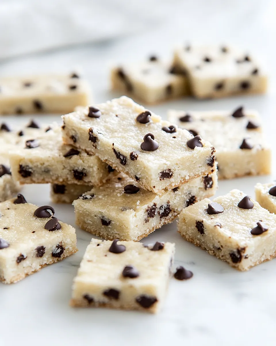 Easy Chocolate Chip Shortbread Cookie Bars recipe photo