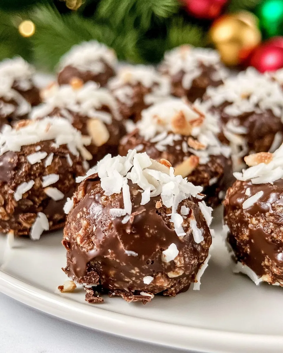 Easy Chocolate Coconut Balls shot