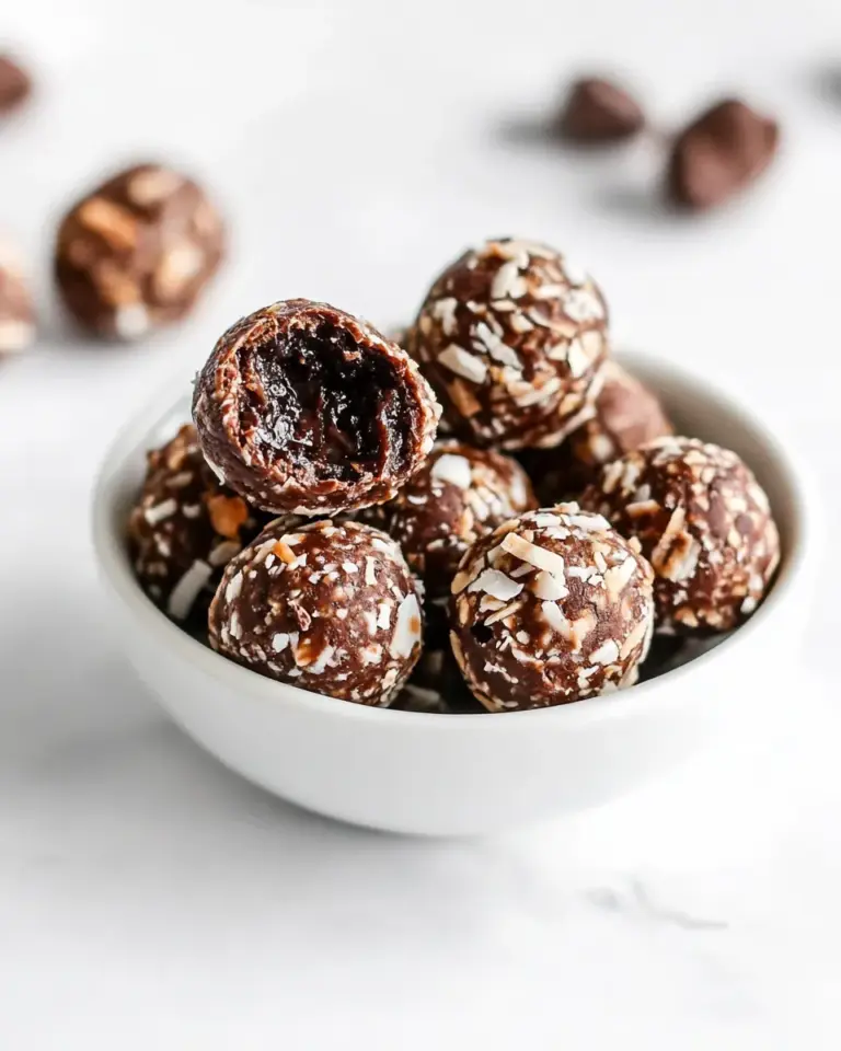 Homemade Chocolate Coconut Date Balls photo