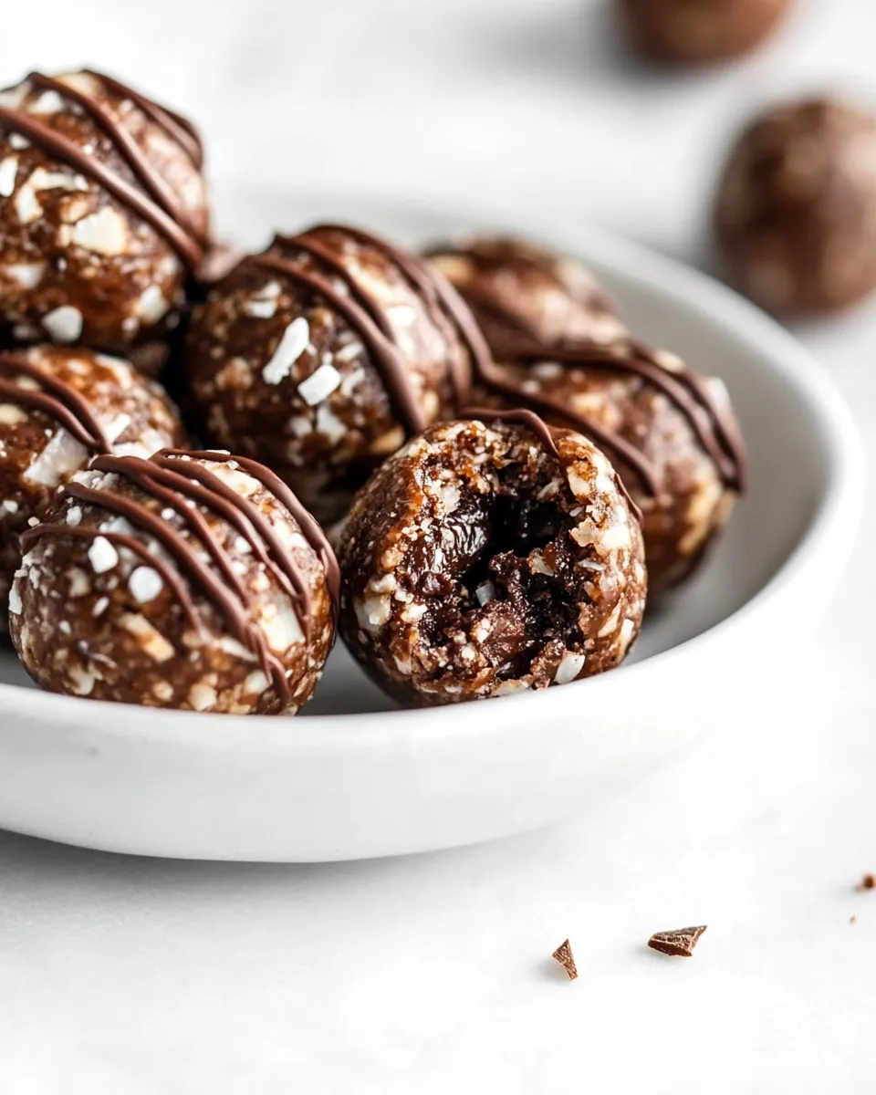 Easy Chocolate Coconut Date Balls recipe photo