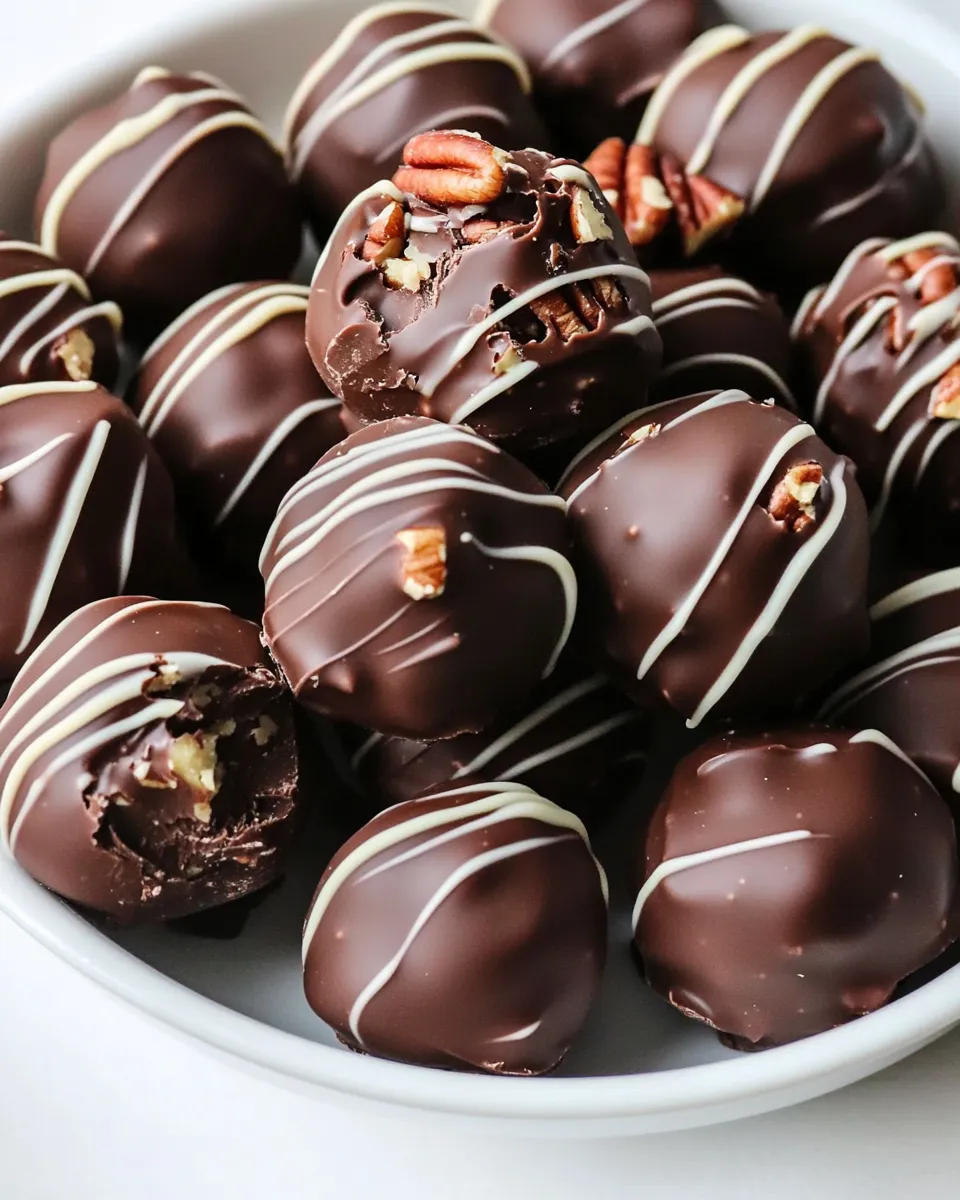 Classic Chocolate Covered Pecan Butter Truffles image