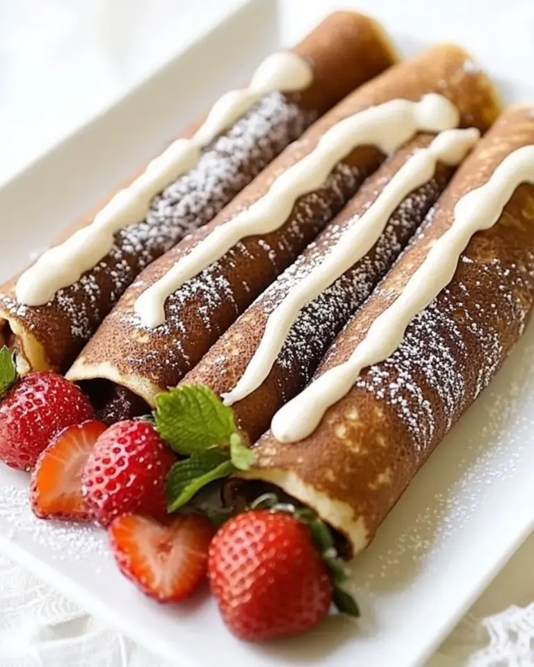 Homemade Chocolate Crepes with Strawberries photo