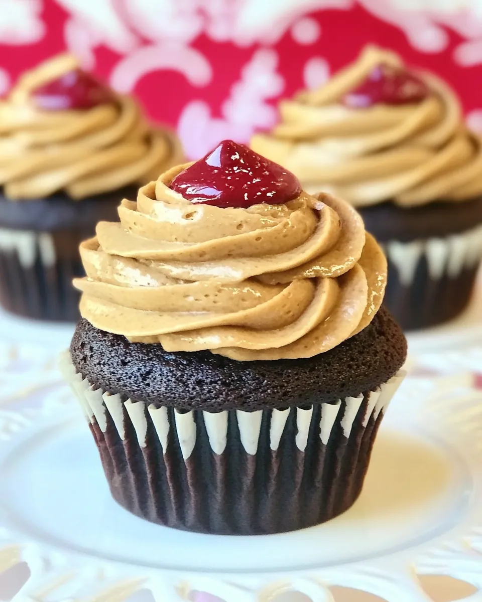 Delicious Chocolate Cupcakes with Penuche Frosting recipe photo