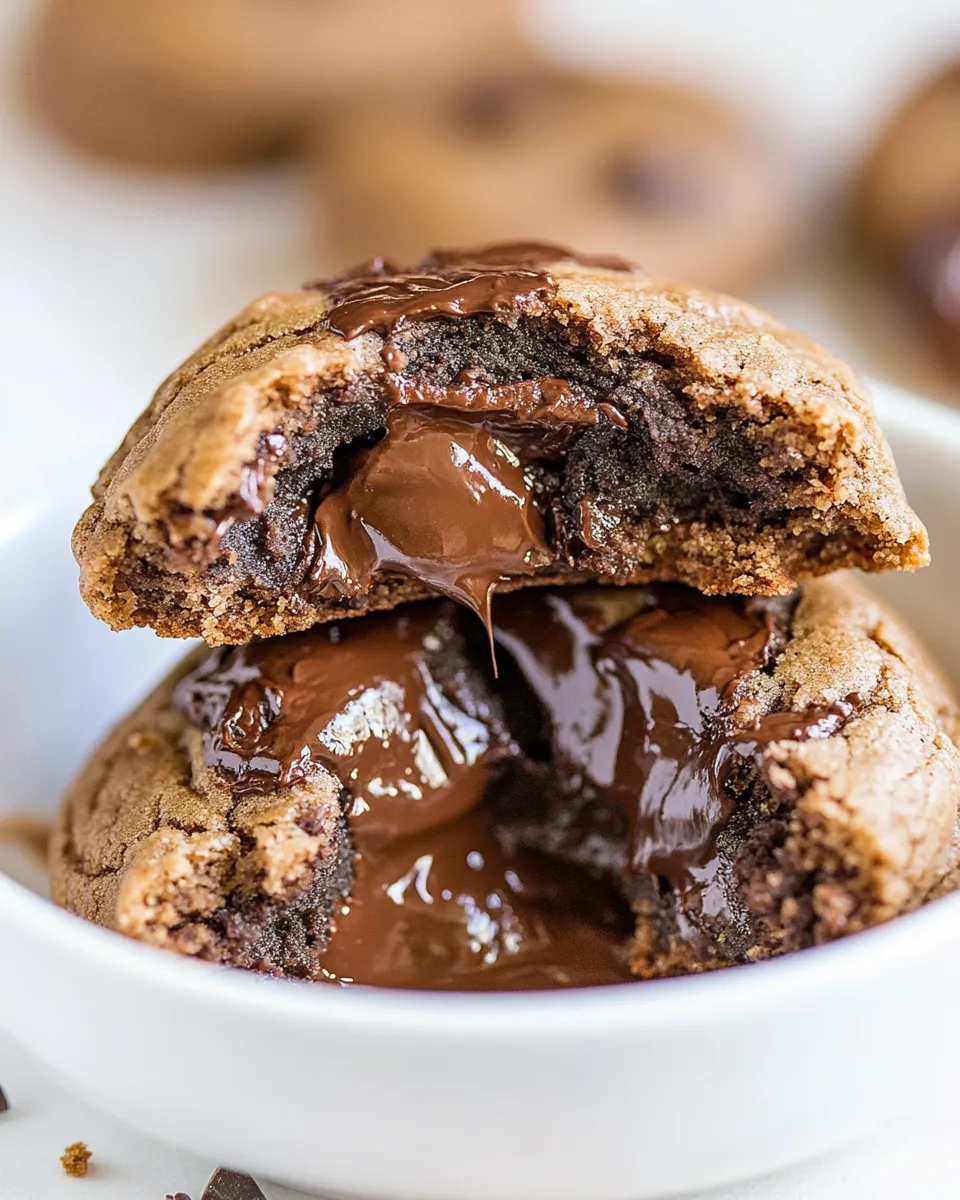 Homemade Chocolate Lava Nutella Cookies photo
