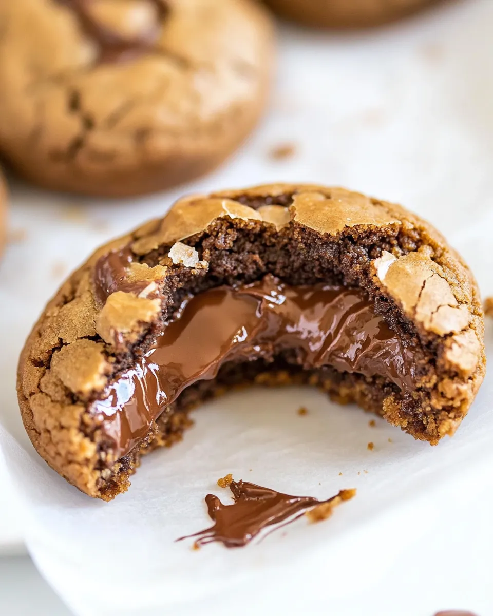 Easy Chocolate Lava Nutella Cookies recipe photo