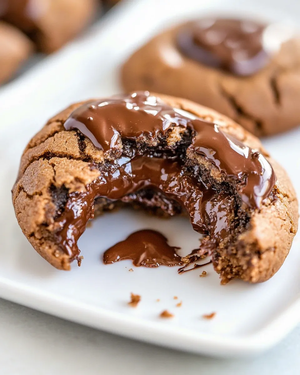 Best Chocolate Lava Nutella Cookies shot