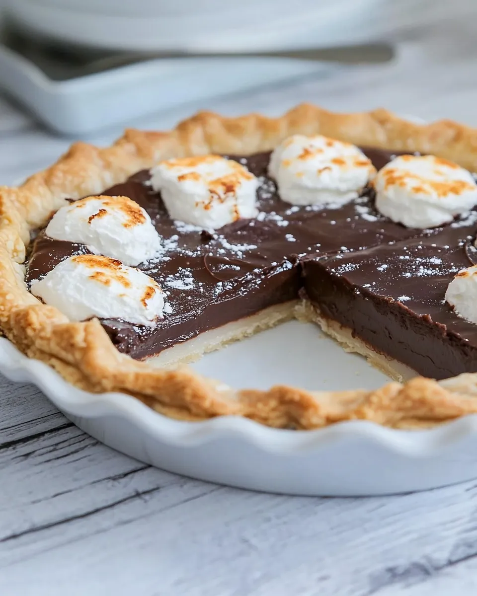 Homemade Chocolate Macaroon Pie photo