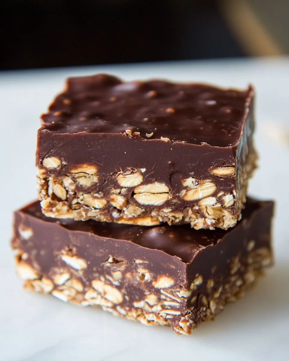 Classic Chocolate Oatmeal Fudge Bars image
