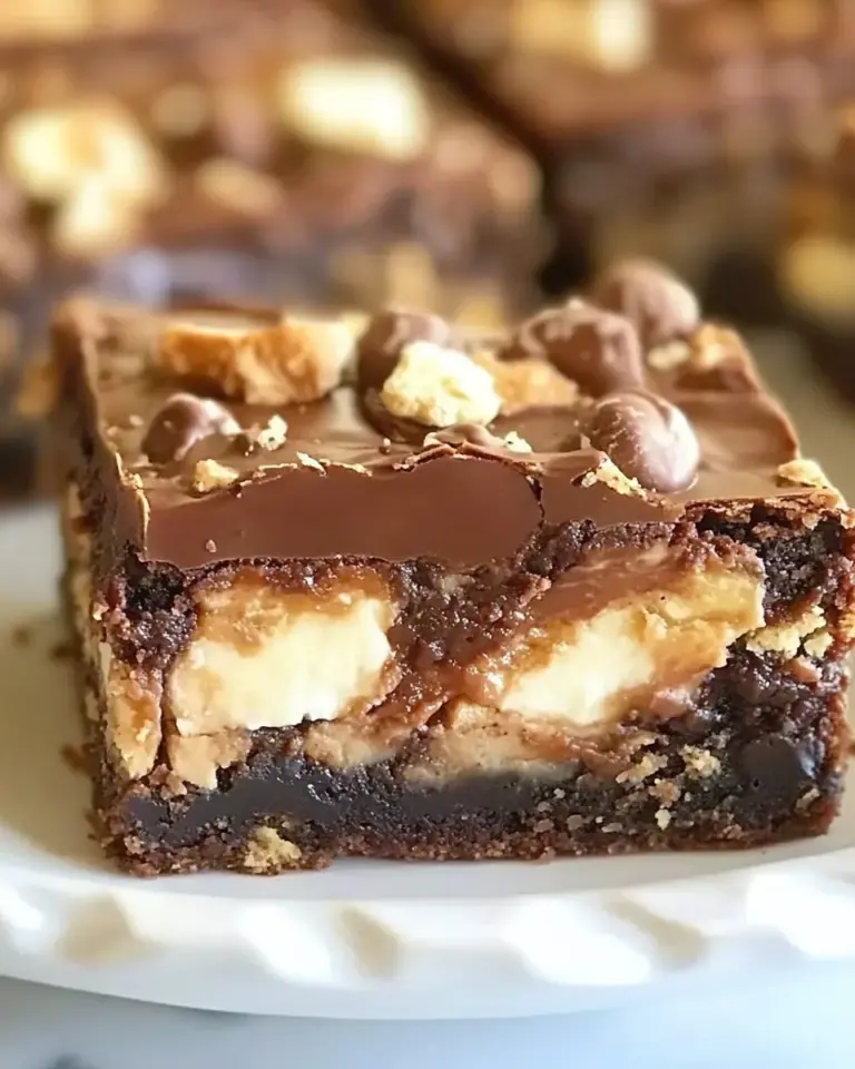 Homemade Chocolate Peanut Butter Cup Smores Brownies photo