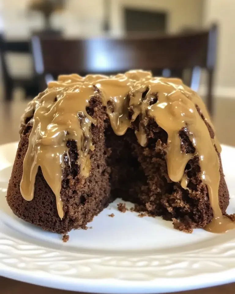 Homemade Chocolate Pound Cake with Caramel Icing photo