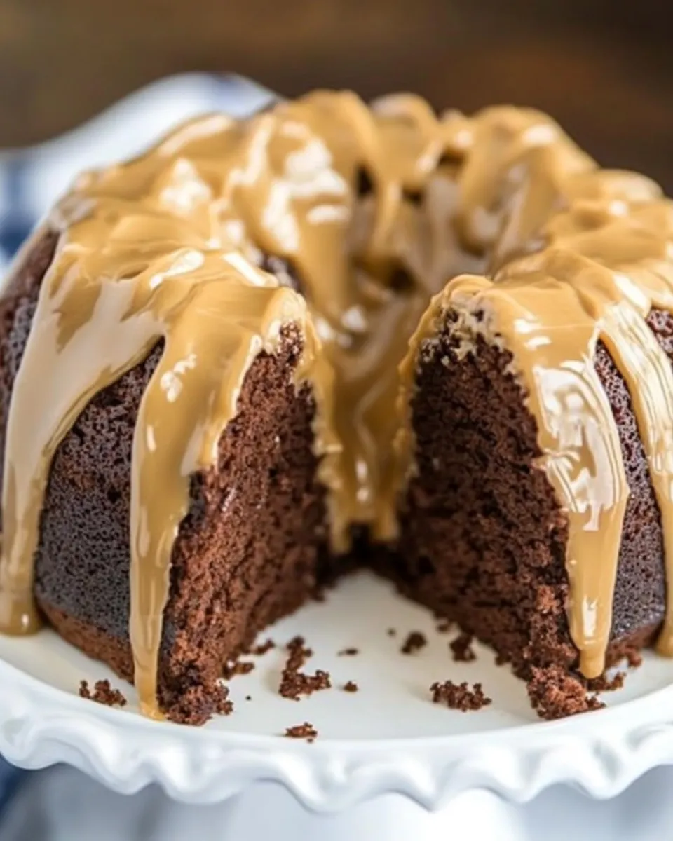 Easy Chocolate Pound Cake with Caramel Icing recipe photo