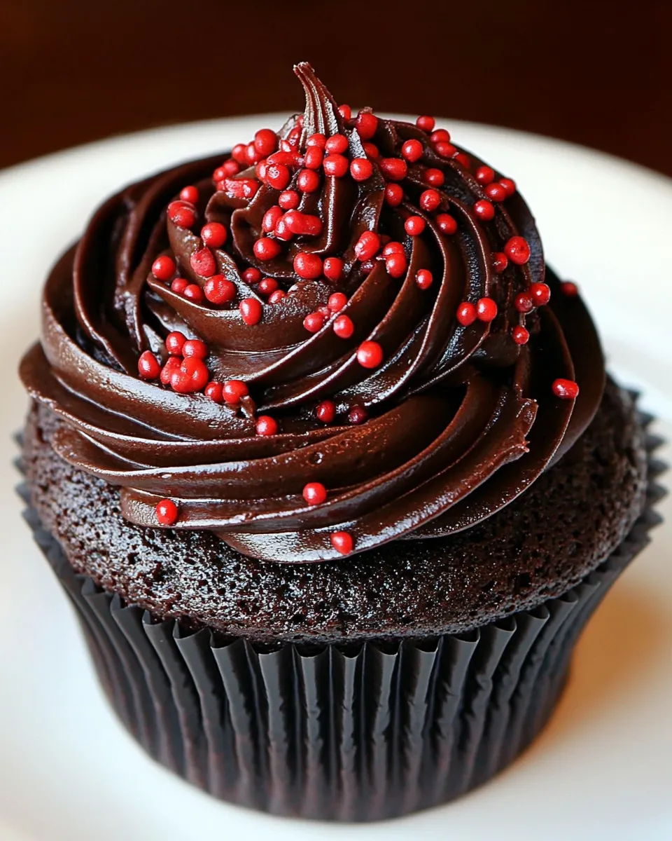 Easy Chocolate Raspberry Truffle Cupcakes recipe photo