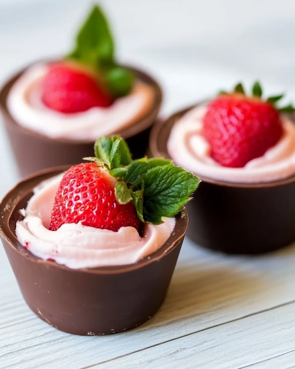 Delicious Chocolate Strawberry Cups picture