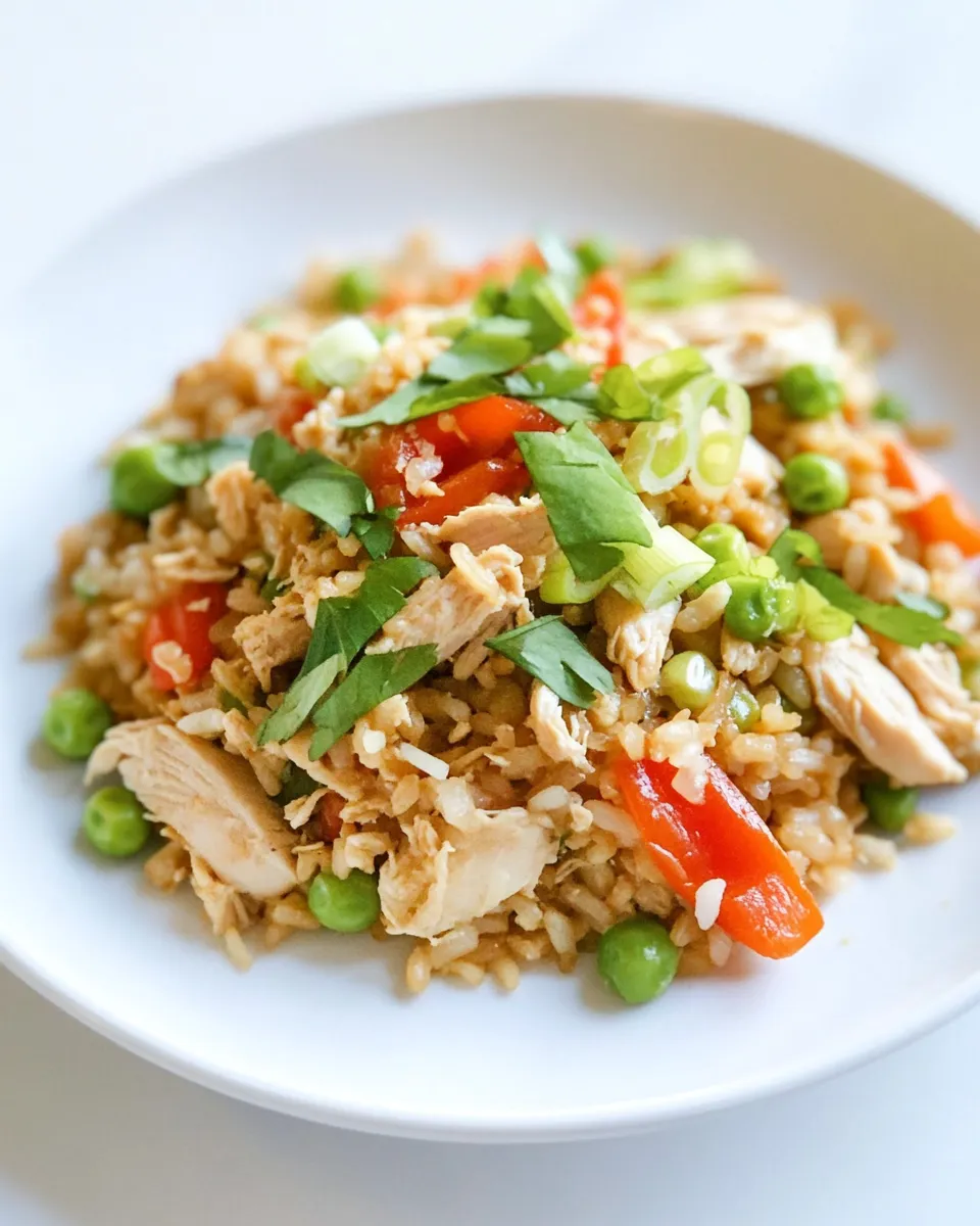 Healthy Clean Eating Chicken Fried Rice dish photo