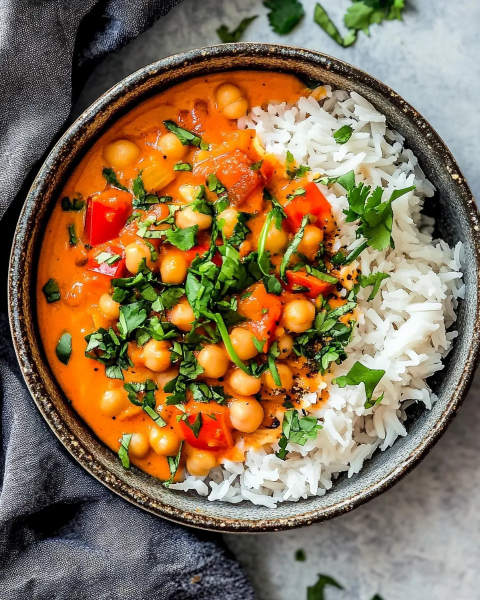 Classic Coconut Chickpea Curry shot