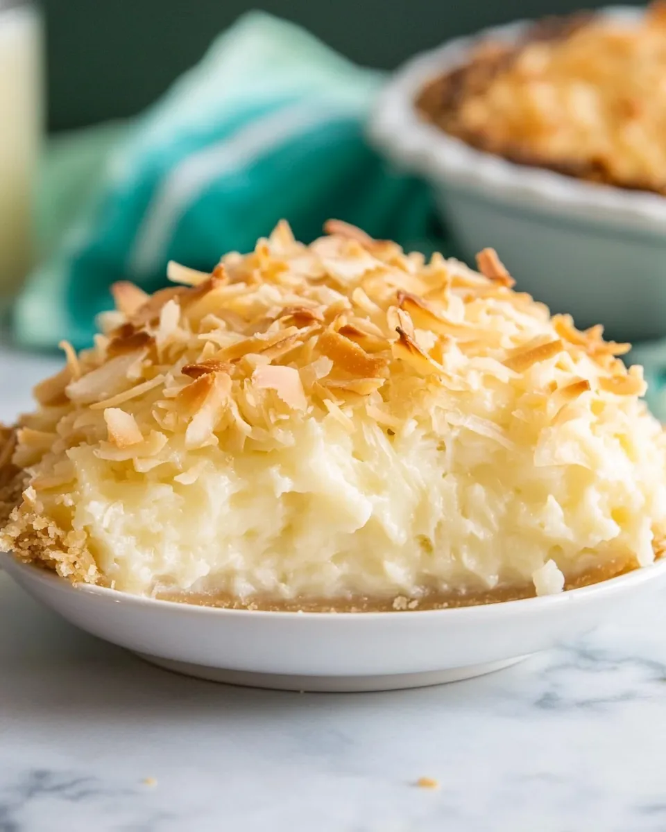 Homemade Coconut Macaroon Pie photo