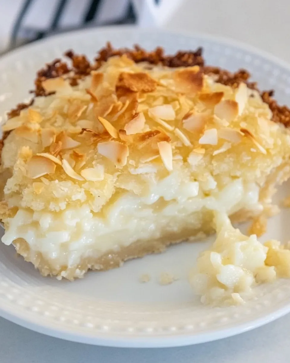 Easy Coconut Macaroon Pie recipe photo