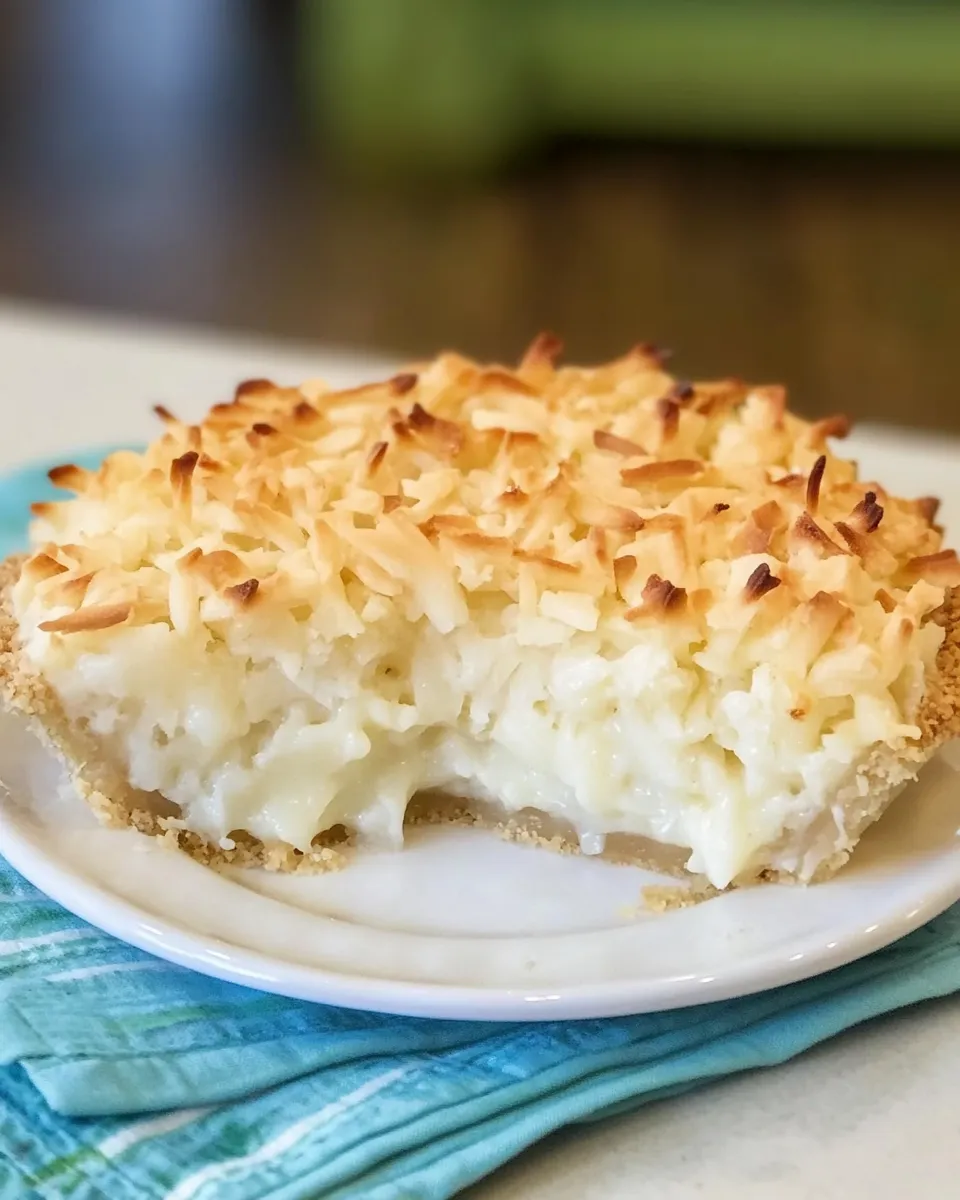 Delicious Coconut Macaroon Pie shot
