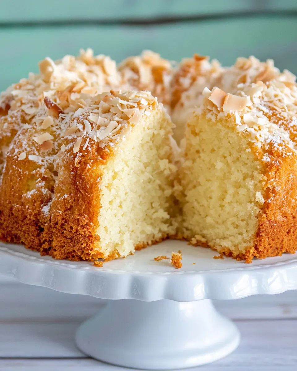 Delicious Coconut Pound Cake shot