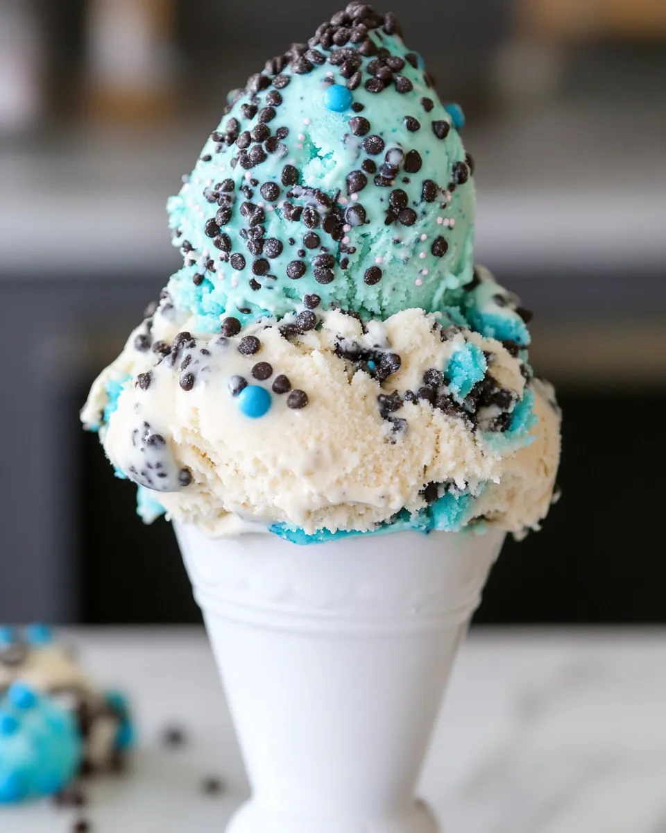 Easy Cookie Monster Ice Cream recipe photo