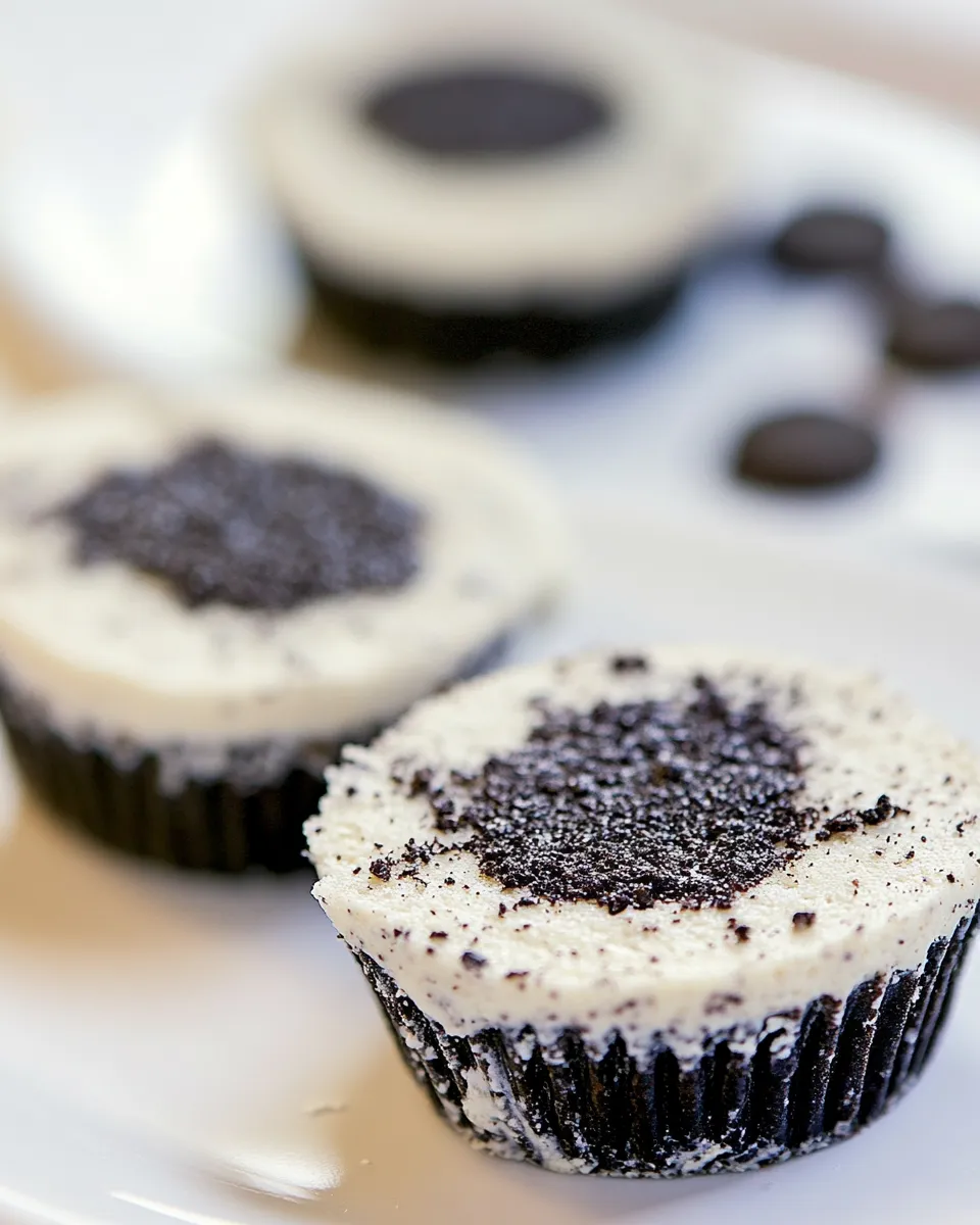 Homemade Cookies and Cream Mini Cheesecakes photo
