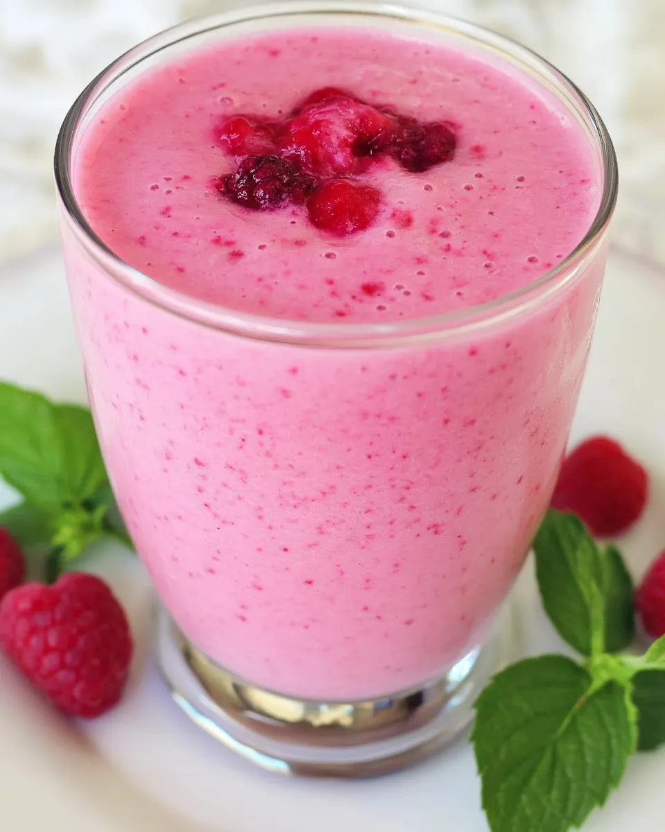 Homemade Cranberry Raspberry Smoothie photo