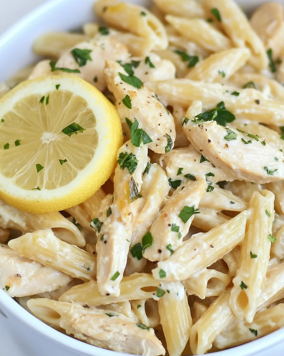 Homemade Creamy Lemon Chicken Pasta photo