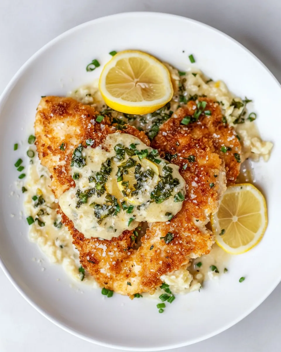 Delicious Creamy Lemon Chicken Piccata shot
