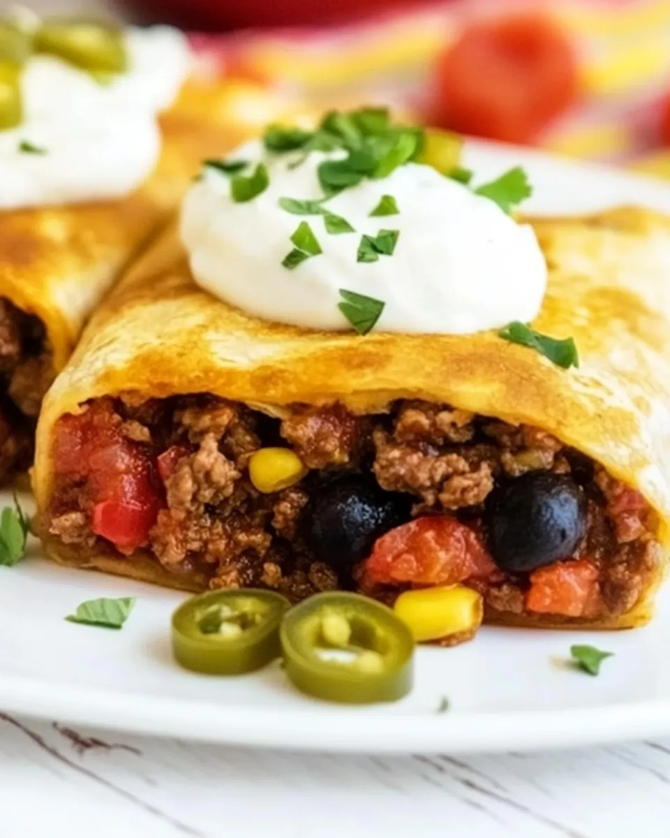 Easy Crescent Beef Burritos photo