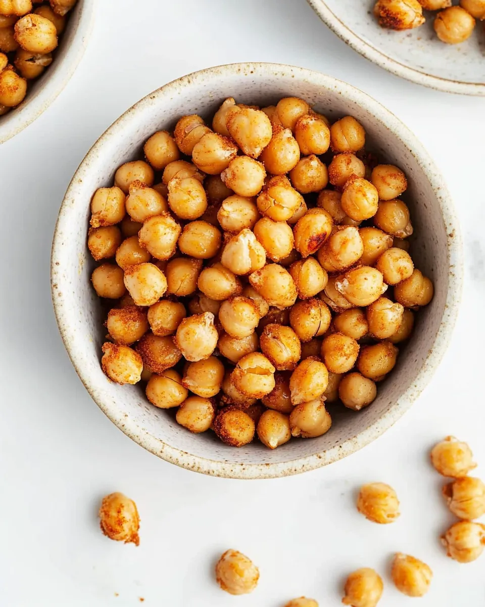 Healthy Crispy Air Fryer Chickpeas (3 Ways!) food shot