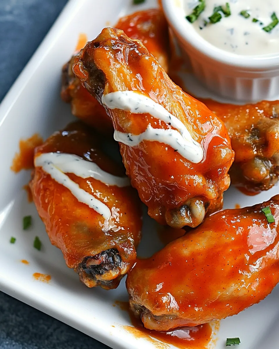 Delicious Crispy Baked Buffalo Chicken Wings Recipe image