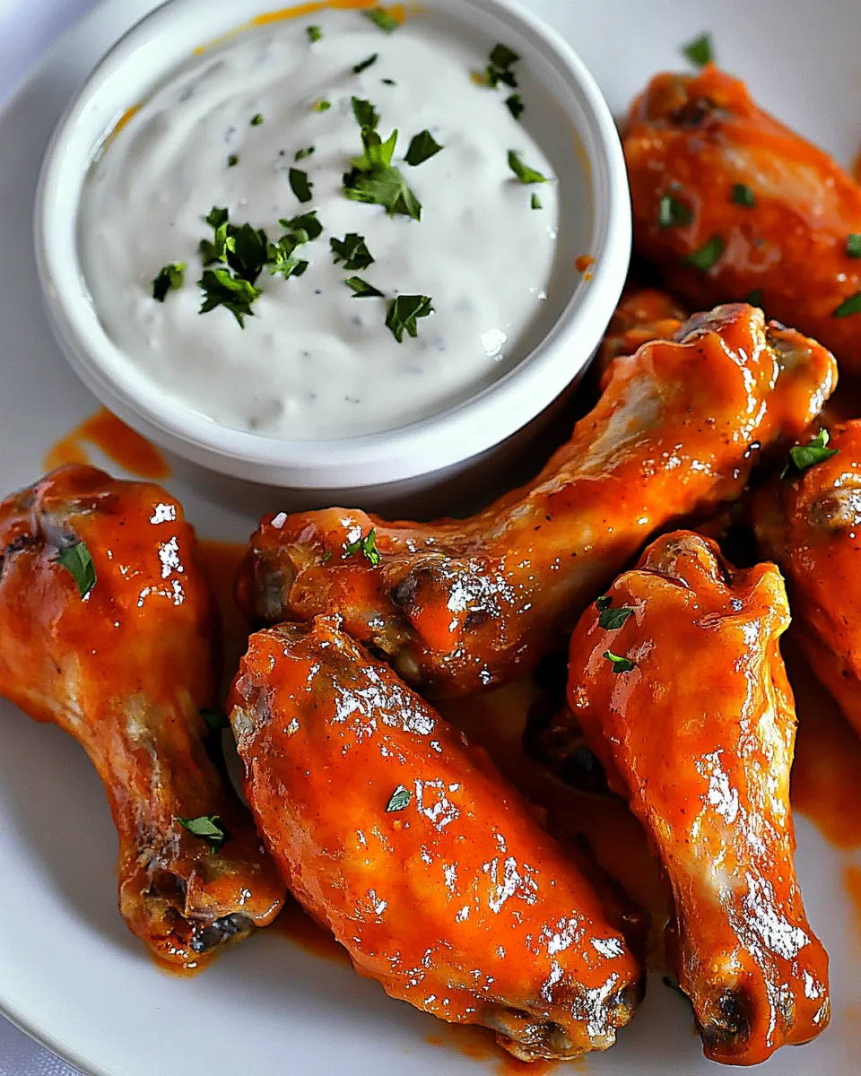 Easy Crispy Baked Buffalo Chicken Wings Recipe shot