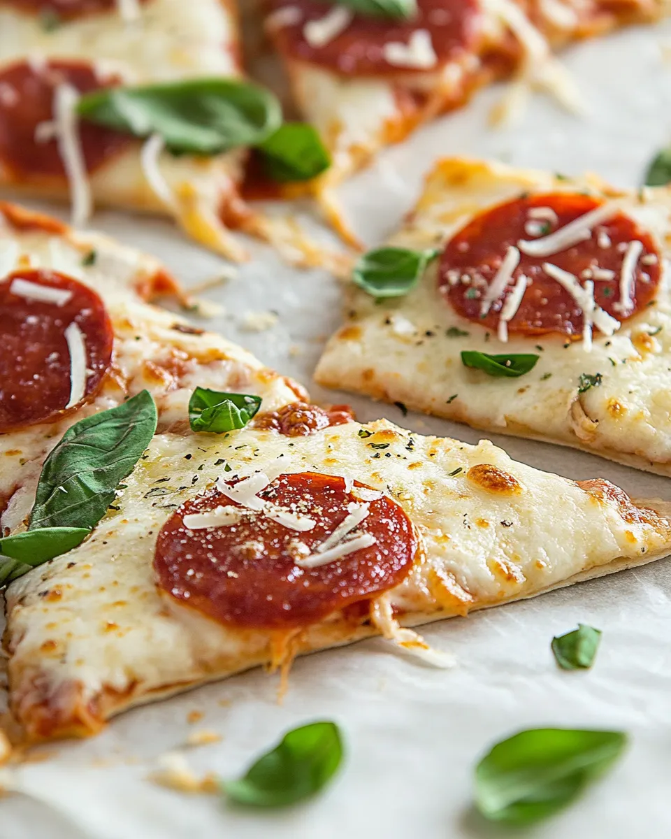 Best Crispy Baked Pizza Chicken Quesadillas. shot