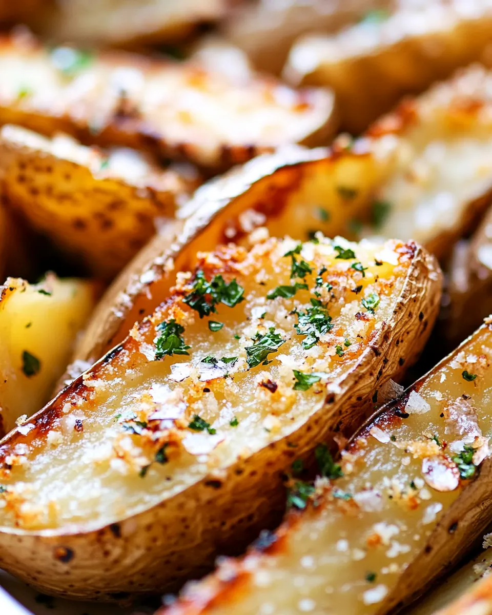 Easy Crispy Garlic Baked Potato Wedges recipe photo