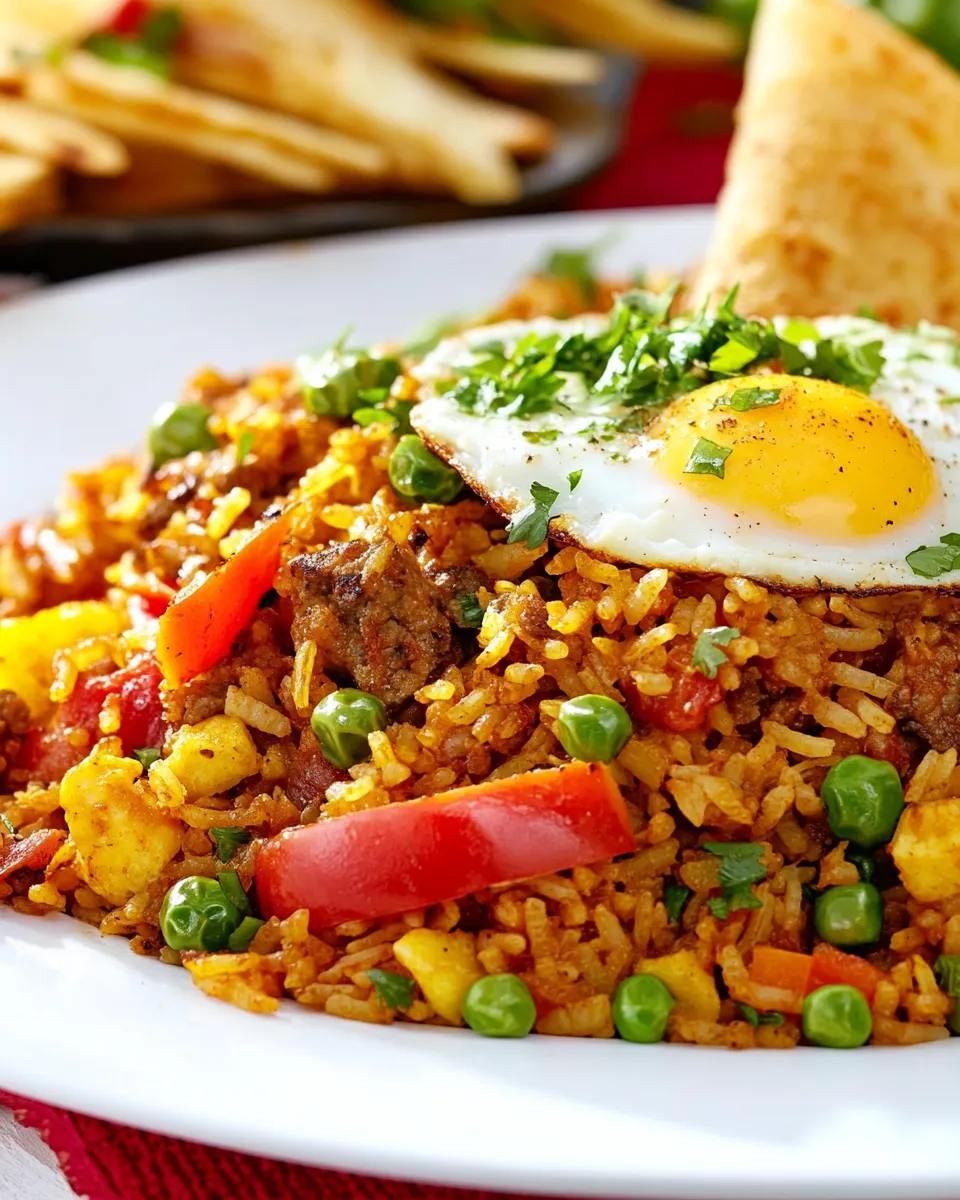 Classic Cuban Rice and Eggs Dinner image