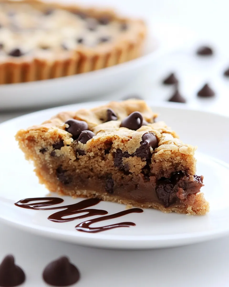 Homemade Deep Dish Chocolate Chip Cookie Pie photo