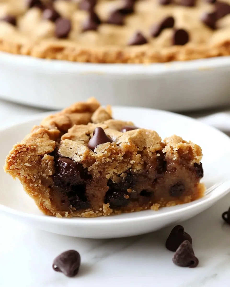 Classic Deep Dish Chocolate Chip Cookie Pie image