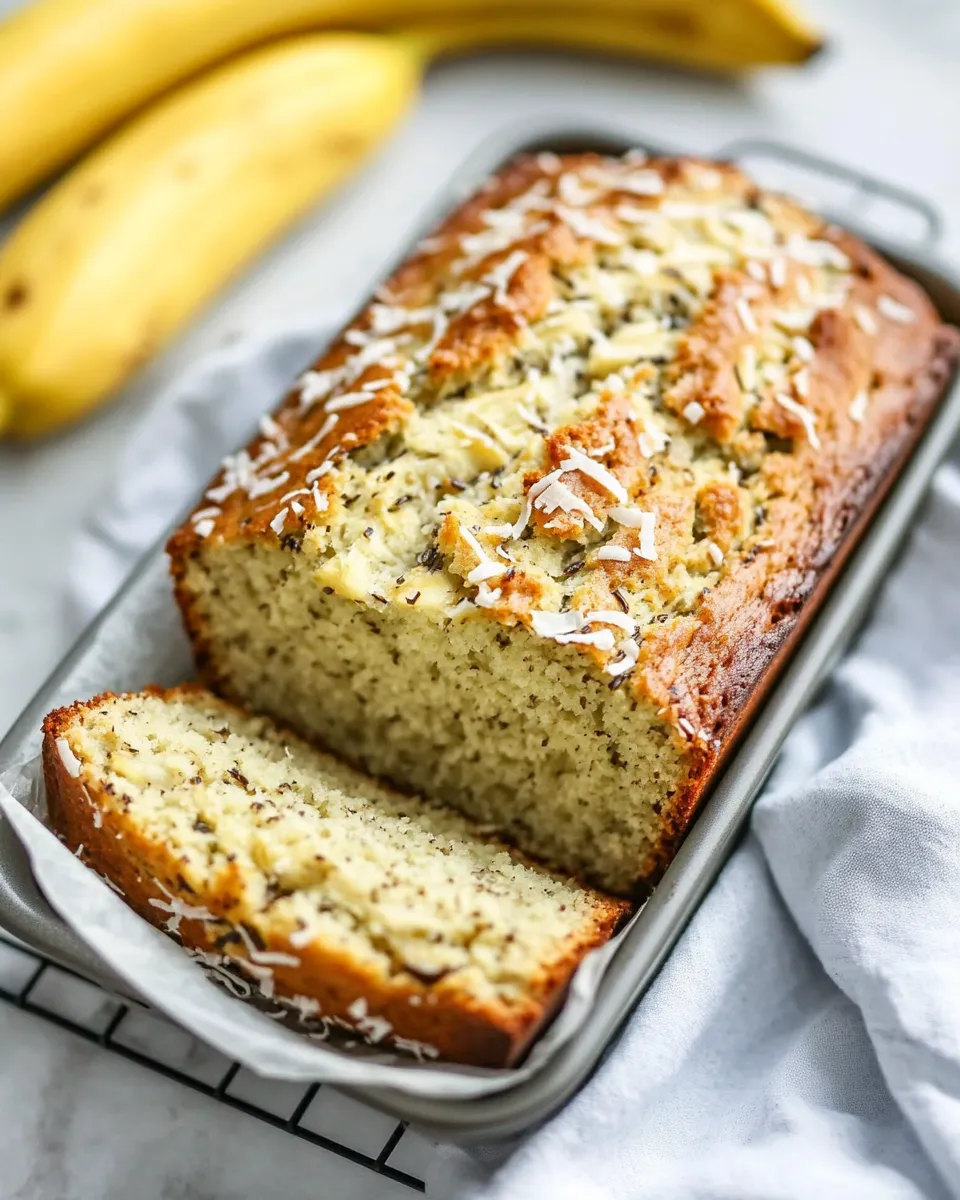 Classic Delicious Coconut Banana Bread image