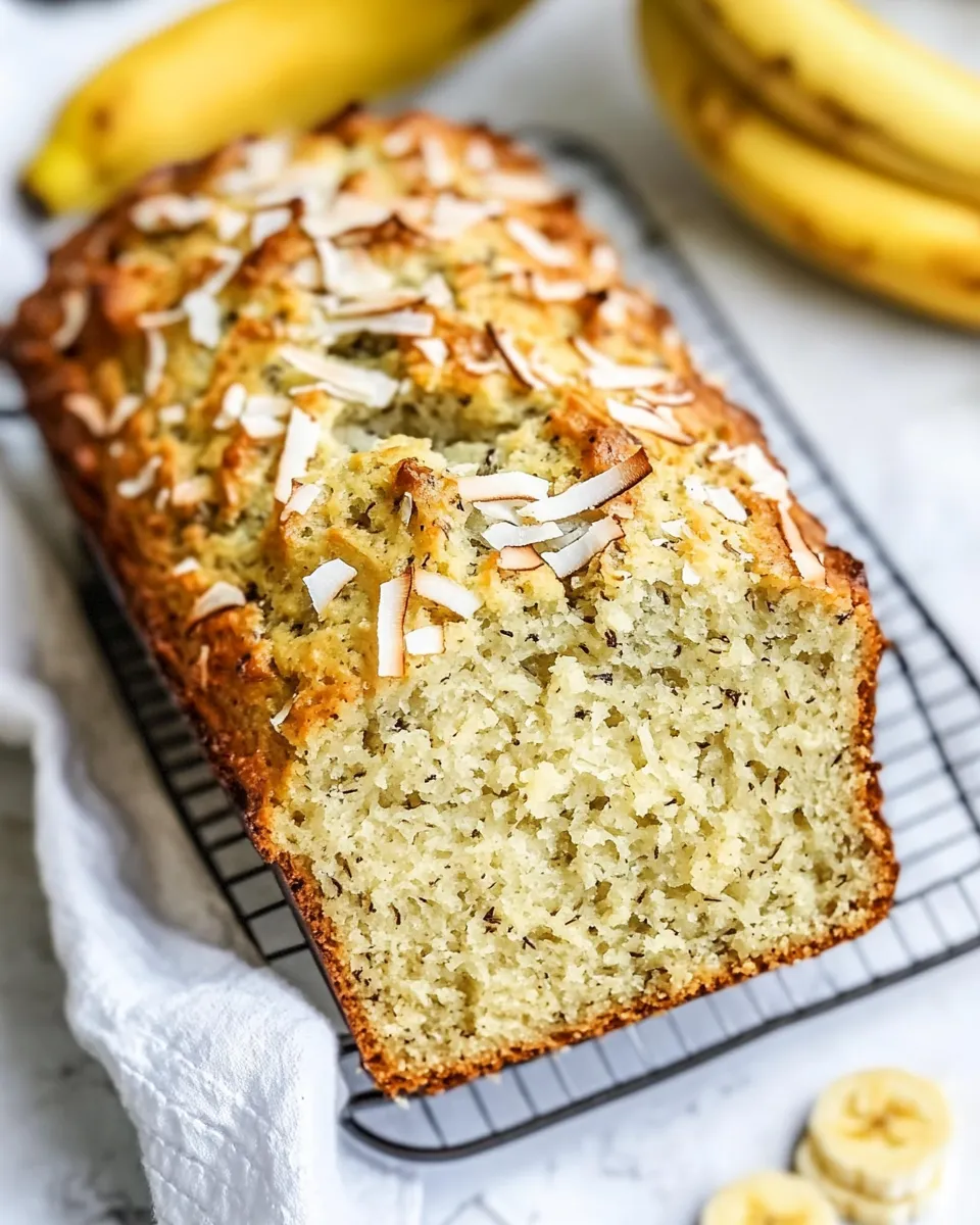 Easy Delicious Coconut Banana Bread recipe photo