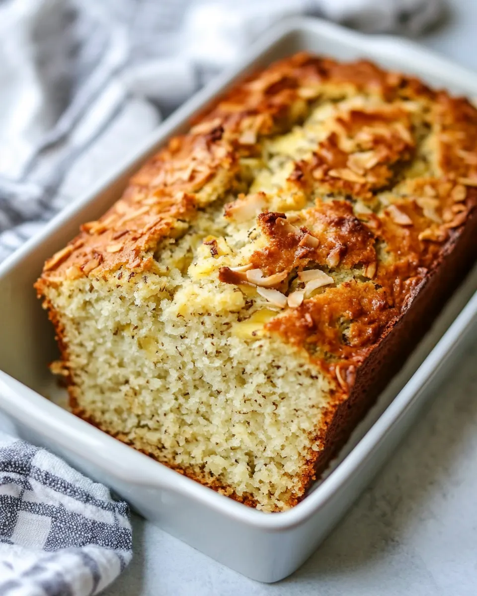 Delicious Delicious Coconut Banana Bread shot
