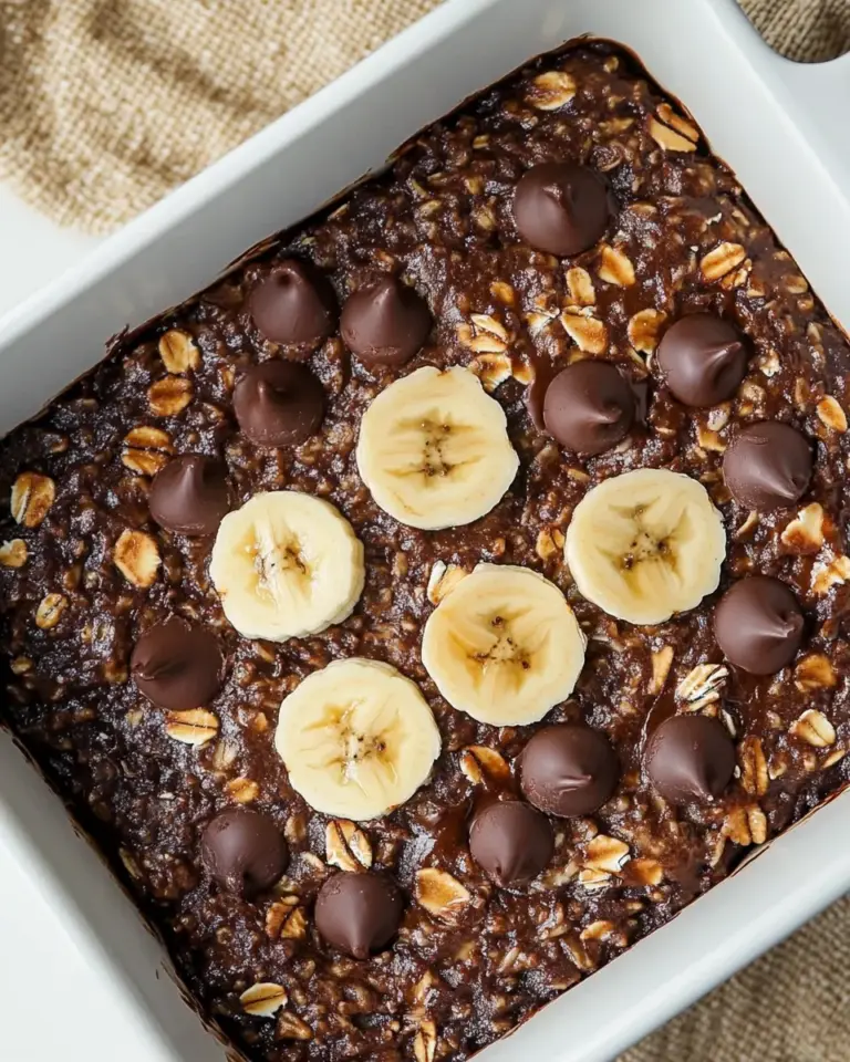 Homemade Double Chocolate Banana Baked Protein Oatmeal photo